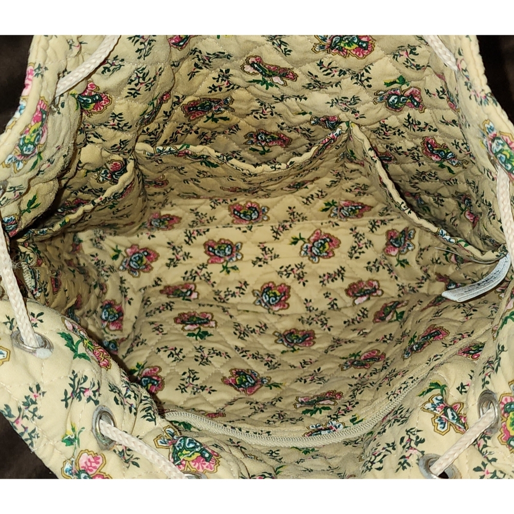 Americana by Sharif Women's Backpack Beige Multi-Colored Floral Like-New! - Picture 9 of 12